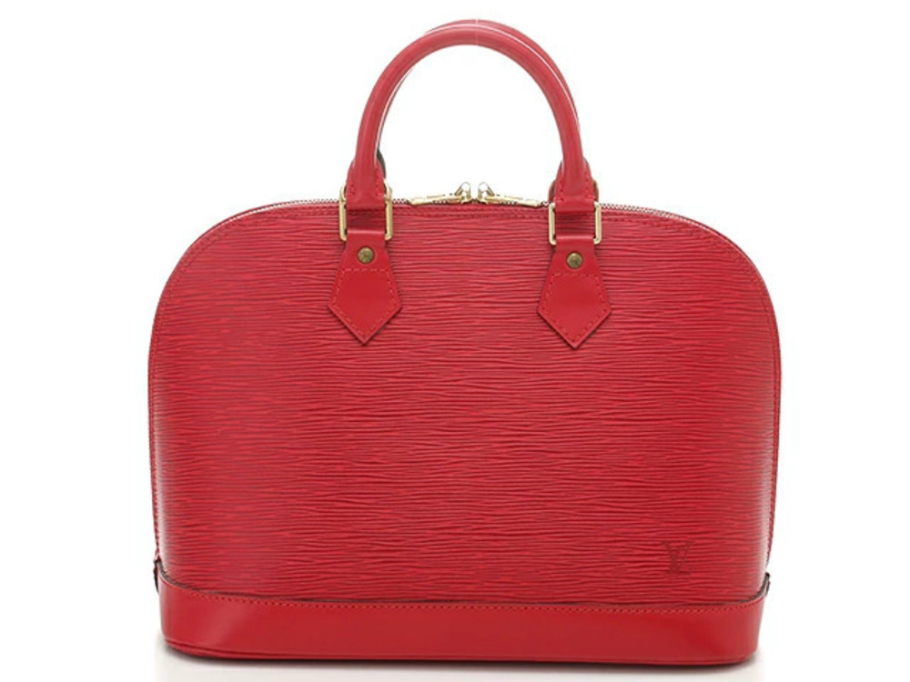 LOUIS VUITTON Alma Handbag Epi Leather Castilian Red